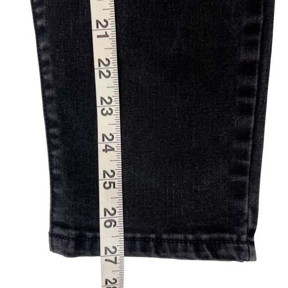 Terra & Sky Jeans 16 Black Denim Straight Leg High Rise Dark Academia Pants - Picture 6 of 11